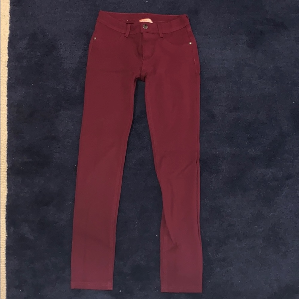 Maroon Skinny Jeggings